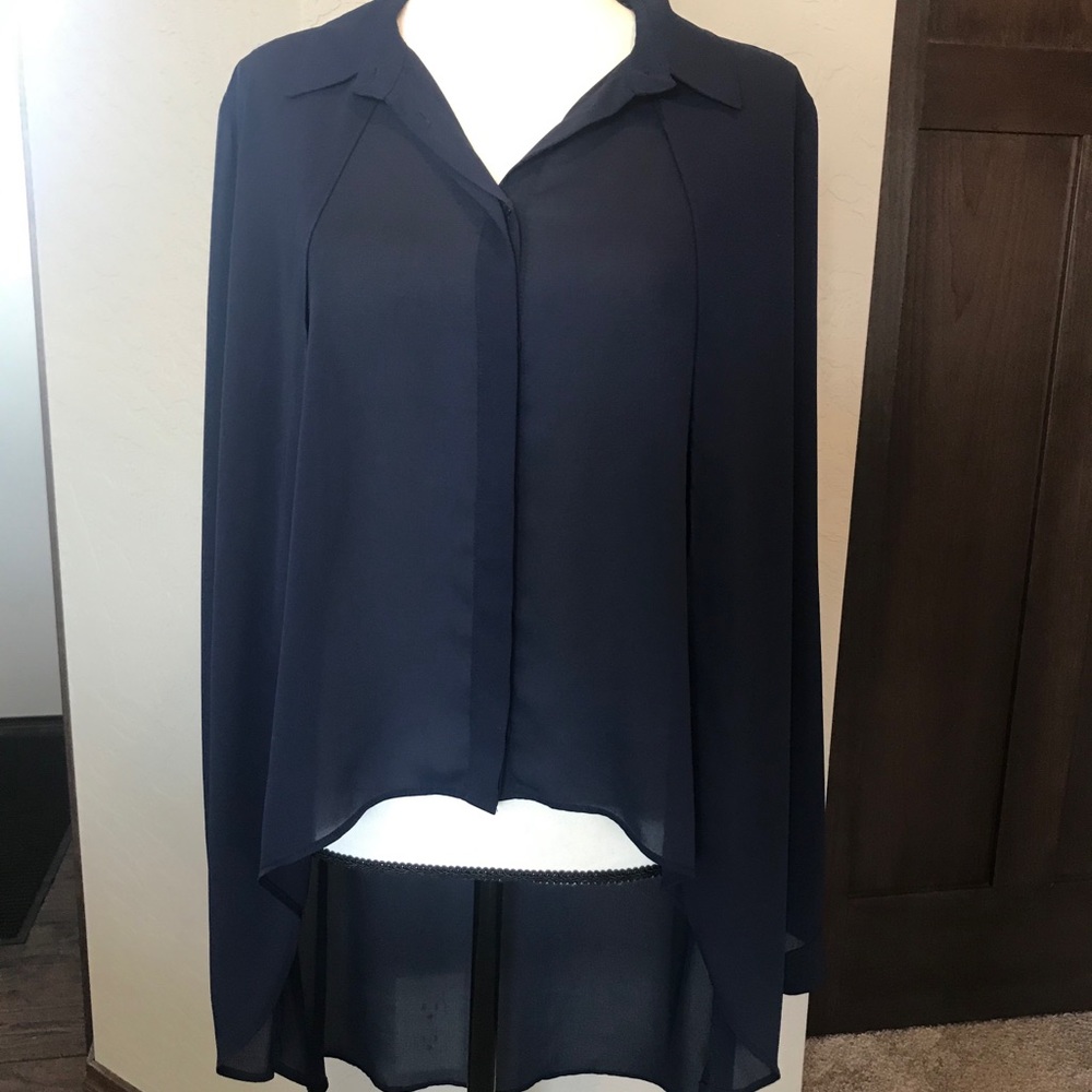 Zara Basics Tunic Blouse, navy XL